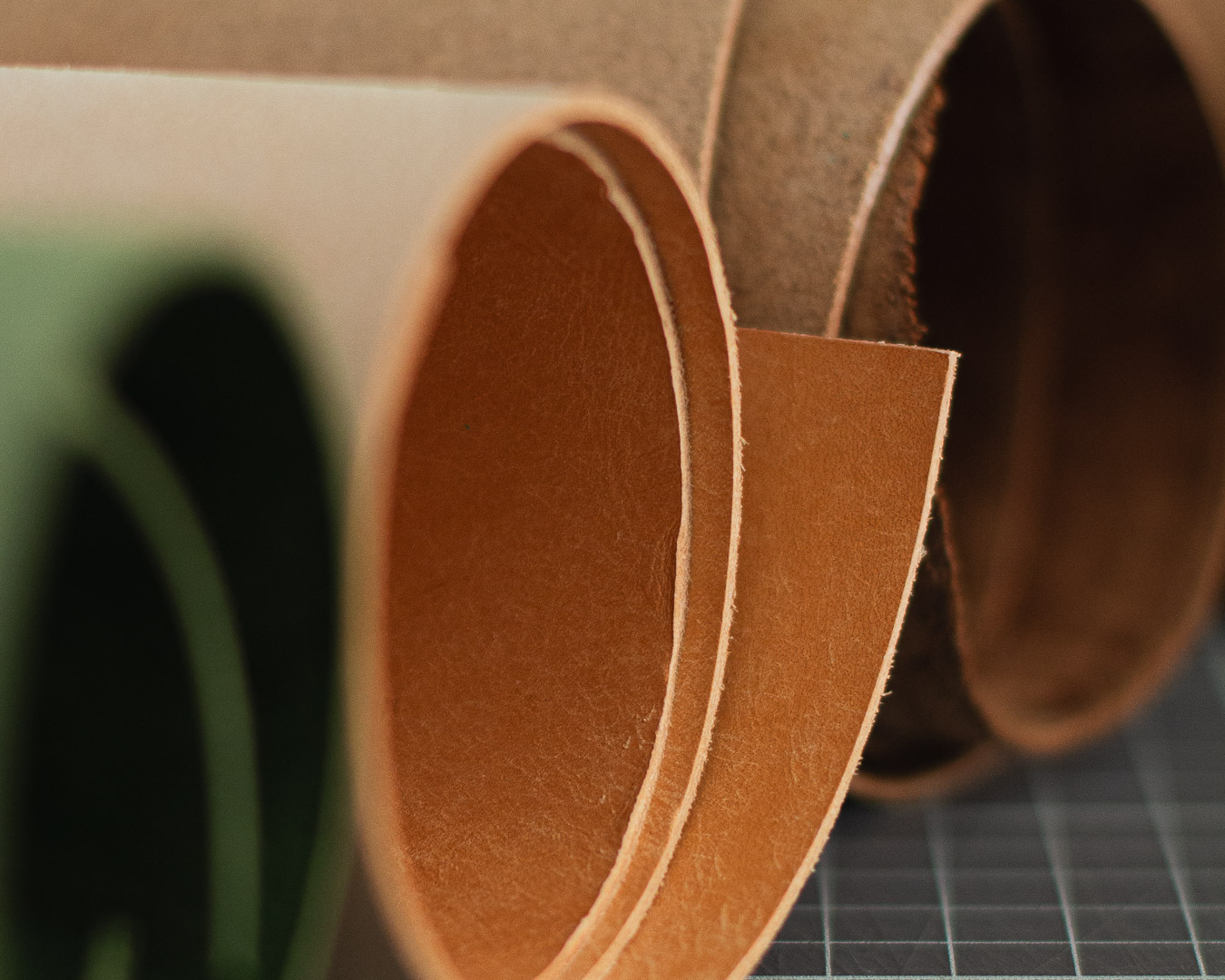 Vegetable tanned leather