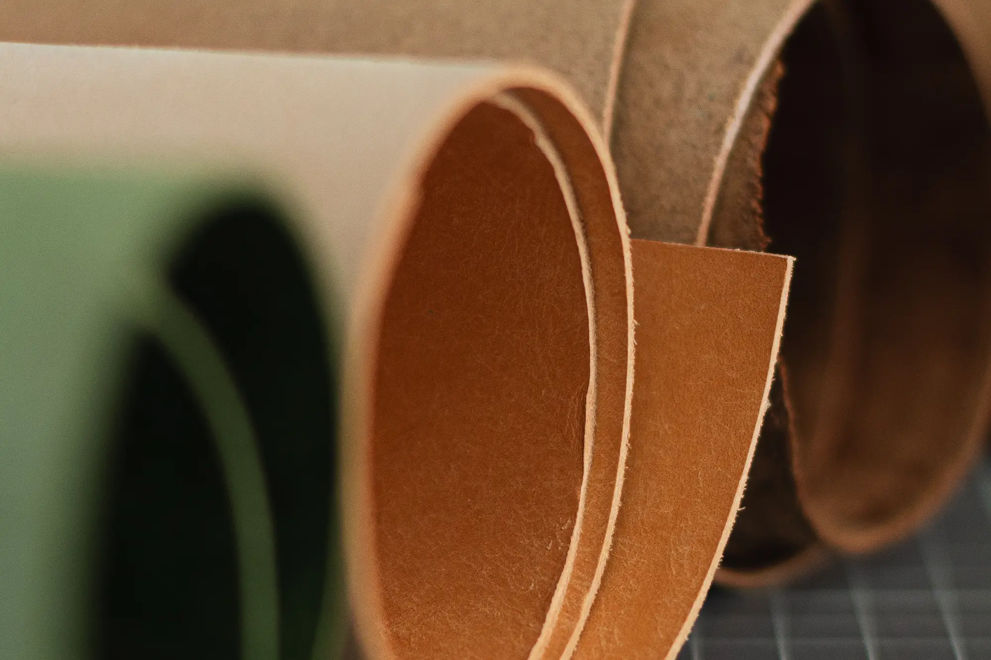 Vegetable tanned leather